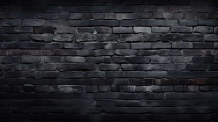 black brick wall dark background for design construction