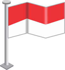 flat indonesia flag icon 
