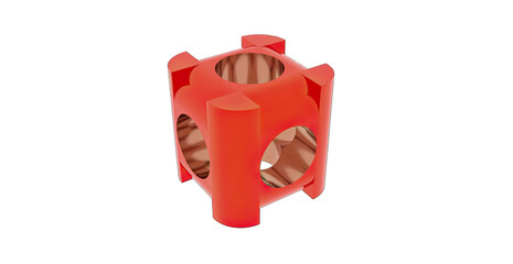 Cube with geometric holes