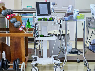 Physical Therapy Medical Equipment, Physiotherapy Equipment. Standard device used to provide pain...