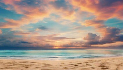 Naklejka na ściany i meble _Closeup_sea_sand_beach_Panoramic_beach_l