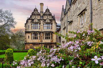 Medieval architecture of Oxford town in spring, UK