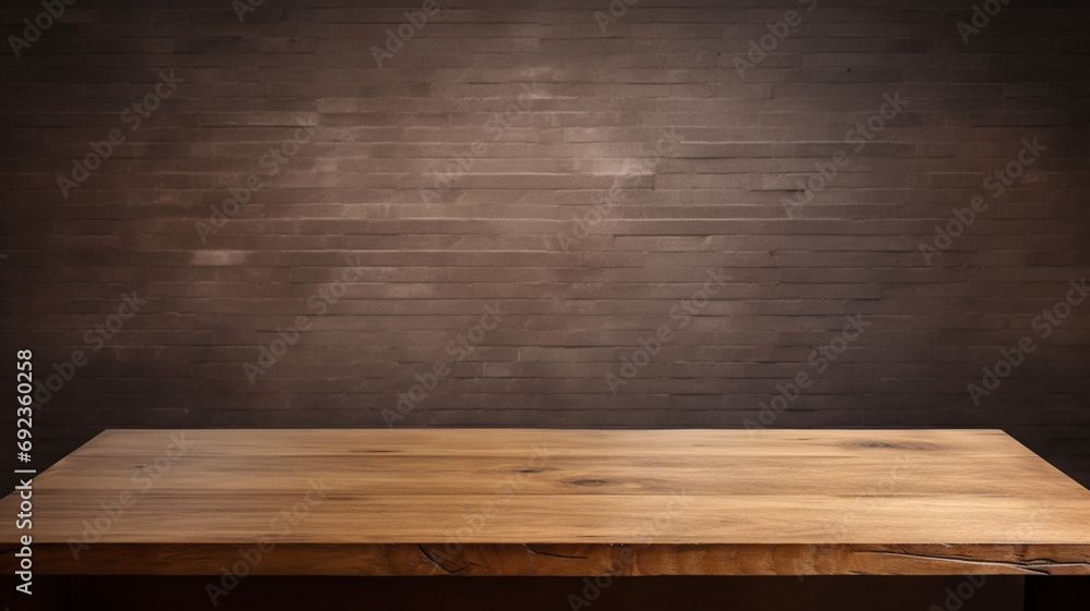 Canvas Prints empty table top ready for product display montage hardwood