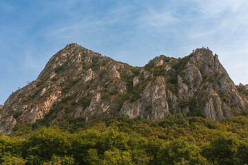 Obraz premium Mountains surrounding Matka Lake in North Macedonia