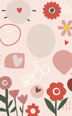 Abstract background poster. Good for fashion fabrics, postcards, email header, wallpaper, banner, events, covers, advertising, and more. Valentine's day, women's day, mother's day background.