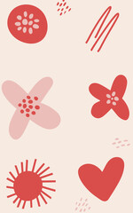 Abstract background poster. Good for fashion fabrics, postcards, email header, wallpaper, banner, events, covers, advertising, and more. Valentine's day, women's day, mother's day background.