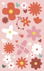 Abstract background poster. Good for fashion fabrics, postcards, email header, wallpaper, banner, events, covers, advertising, and more. Valentine's day, women's day, mother's day background.