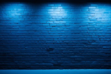Blue brick wall background concept