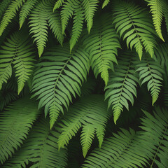 Fototapeta na wymiar Fern leaf, green leaf background, text can be written, natural lush green leaves of leaf texture background.