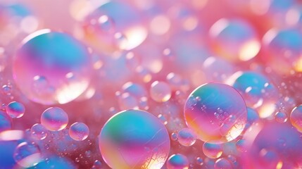 background with colorful and vibrant bubbles, ai