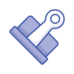 Bulldog clip vector design, icon of binder in modern style, paper clip