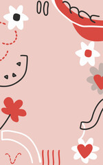 Floral background, Abstract. Good for fashion fabrics, postcards, email header, wallpaper, banner, events, covers, advertising, and more. Valentine's day, women's day, mother's day background.