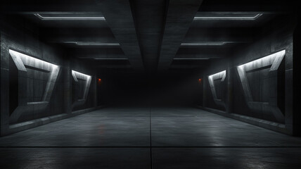 Sci Fi Futuristic Studio Stage Underground White Light