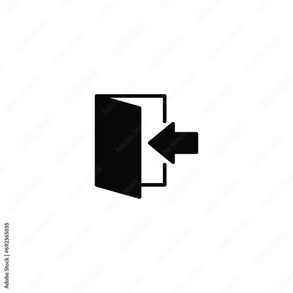 Poster enter icon, login icon vector for web site computer and mobile app