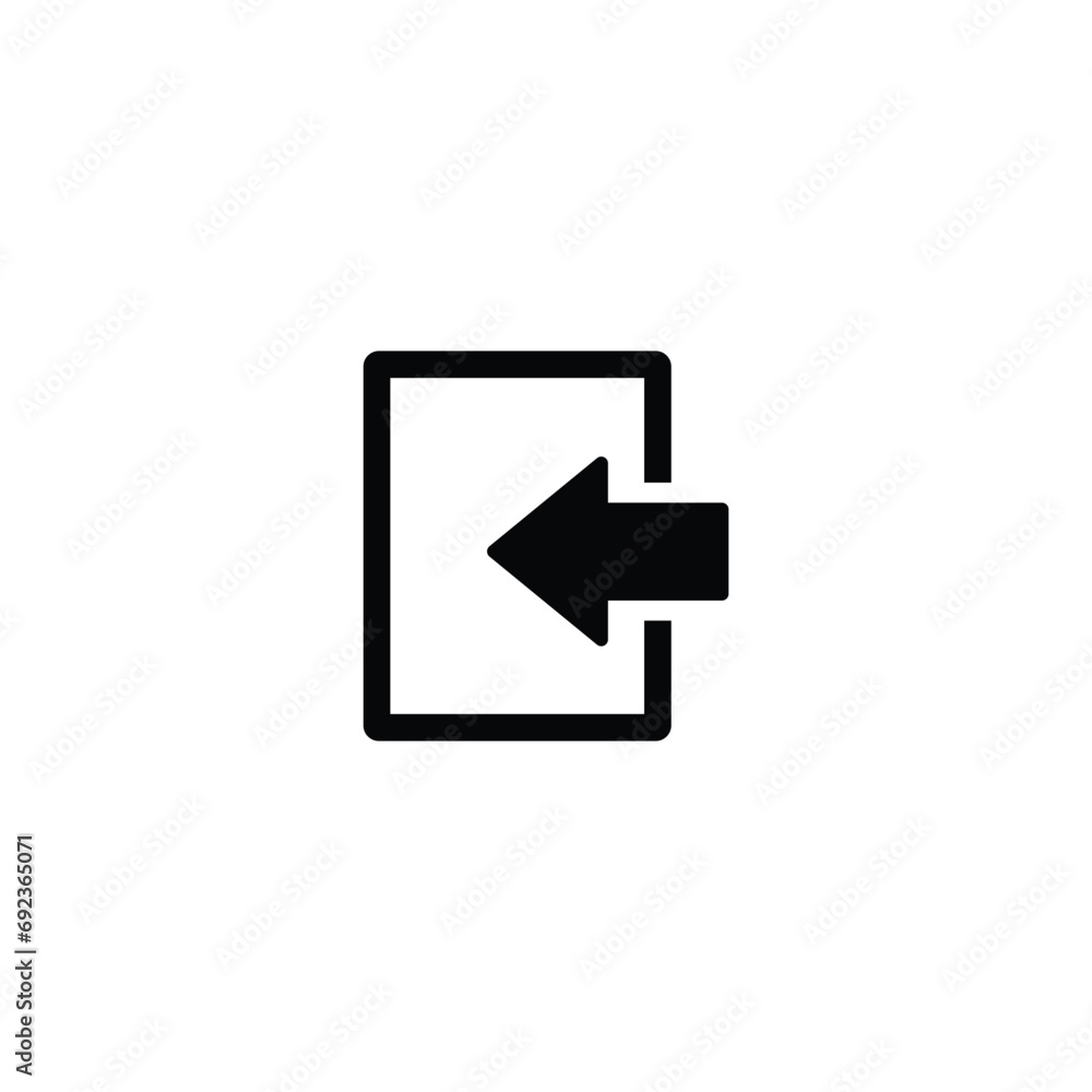 Poster enter icon, login icon vector for web site computer and mobile app