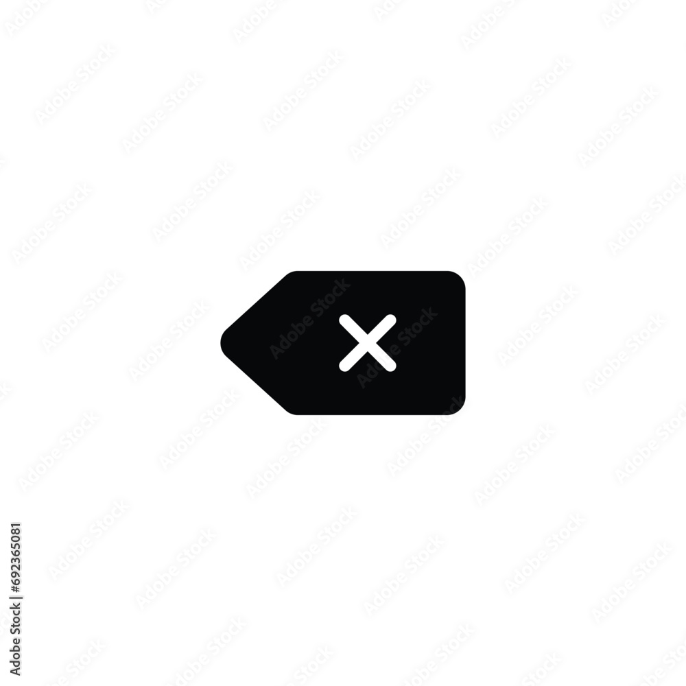 Poster delete icon, delete sign vector for web site computer and mobile app
