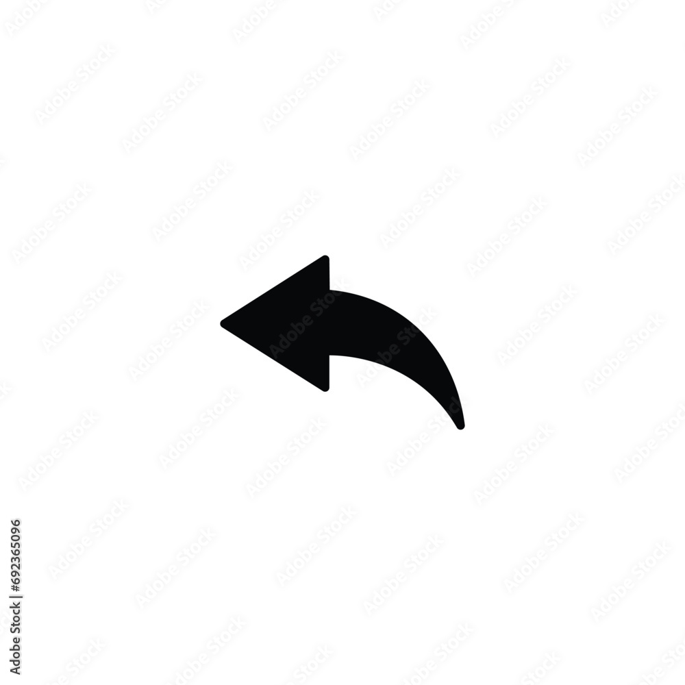 Poster undo icon, arrow back sign vector for web site computer and mobile app