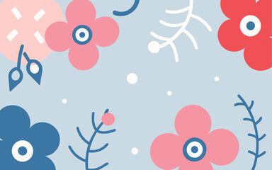 Abstract background poster floral. Good for fashion fabrics, postcards, email header, wallpaper, banner, events, covers, advertising, and more. Valentine's day, women's day, mother's day background. 