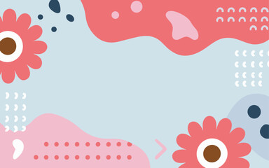 Abstract background poster floral. Good for fashion fabrics, postcards, email header, wallpaper, banner, events, covers, advertising, and more. Valentine's day, women's day, mother's day background. 