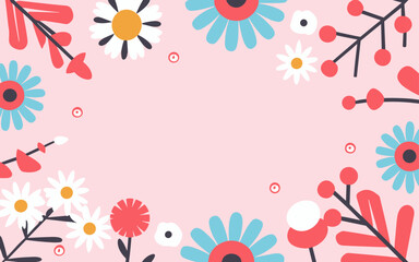 Abstract background poster floral. Good for fashion fabrics, postcards, email header, wallpaper, banner, events, covers, advertising, and more. Valentine's day, women's day, mother's day background.