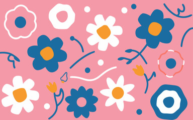 Abstract background poster floral. Good for fashion fabrics, postcards, email header, wallpaper, banner, events, covers, advertising, and more. Valentine's day, women's day, mother's day background.