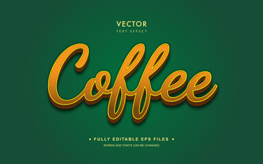 Vector Editable Text Effect in Coffe Style