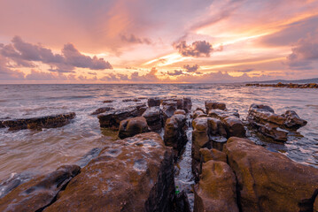Sunset on the  Ong Lang beach, Phu Quoc island