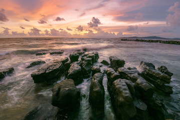 Sunset on the  Ong Lang beach, Phu Quoc island