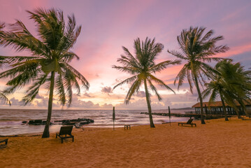 Sunset on the  Ong Lang beach, Phu Quoc island