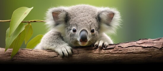 Baby koala on a branch