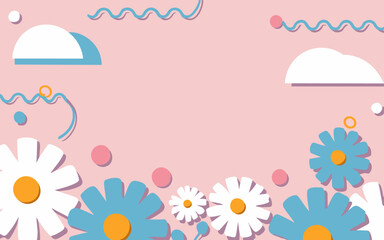 Floral background. Good for fashion fabrics, postcards, email header, wallpaper, banner, events, covers, advertising, and more. Valentine's day, women's day, mother's day background.