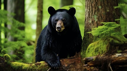 black bear in the jungle generated by AI tool