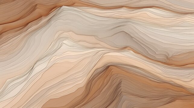 Contour Line Like Map Geological Abstract Background. Coastline