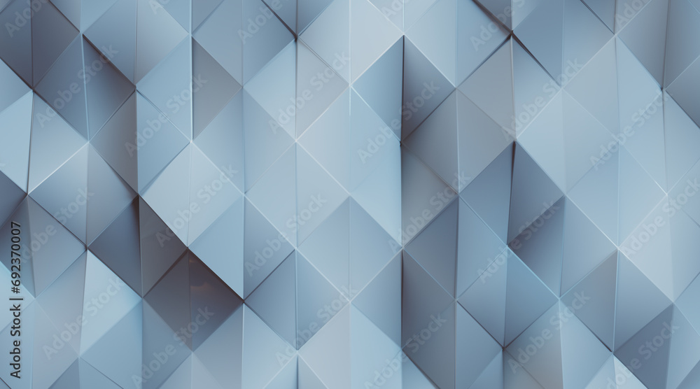 Wall mural random shifted wall background with tiles. futuristic, triangle tile pattern wallpaper with 3d. 3d r