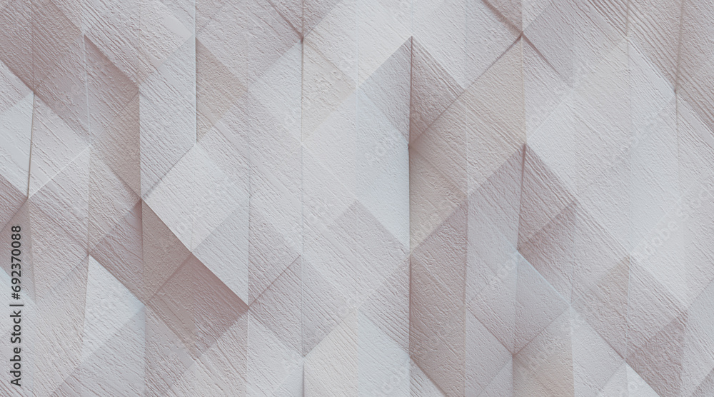 Wall mural random shifted wall background with tiles. futuristic, triangle tile pattern wallpaper with 3d. 3d r