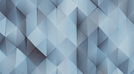 Random shifted Wall background with tiles. Futuristic, triangle tile pattern Wallpaper with 3D. 3D Render