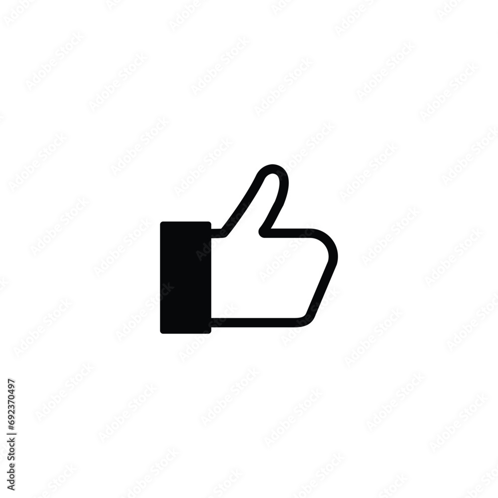 Poster like hand icon, like hand sign vector for web site computer and mobile app