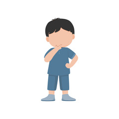 cute pose vector kids elements children
