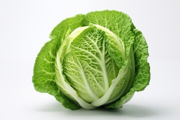 Fototapeta premium Fresh cabbage on a white background