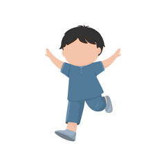 cute pose vector kids elements graphic