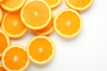 Orange on white background