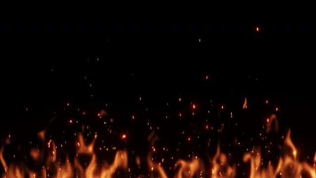 Fire Flames burning. 4K motion background. 3d rendering. 4k  animation.