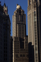 Fototapeta na wymiar Architecture in the downtown of Chicago
