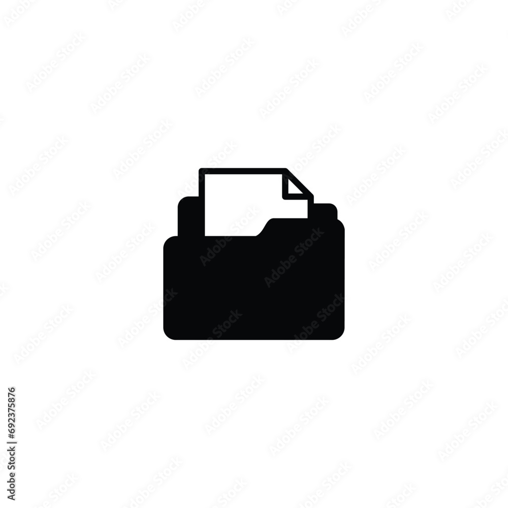 Poster folder icon, file folder sign vector for web site computer and mobile app