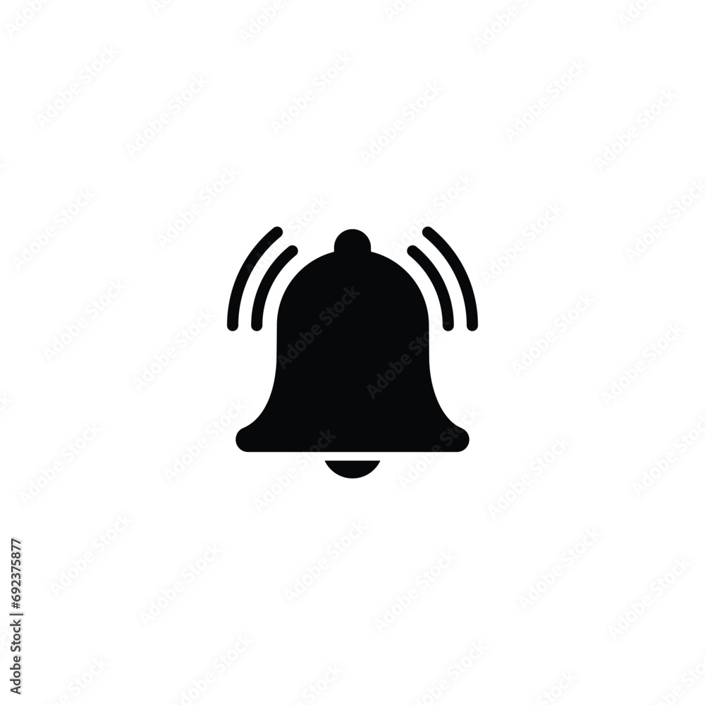 Poster bell icon, notification icon vector for web site computer and mobile app