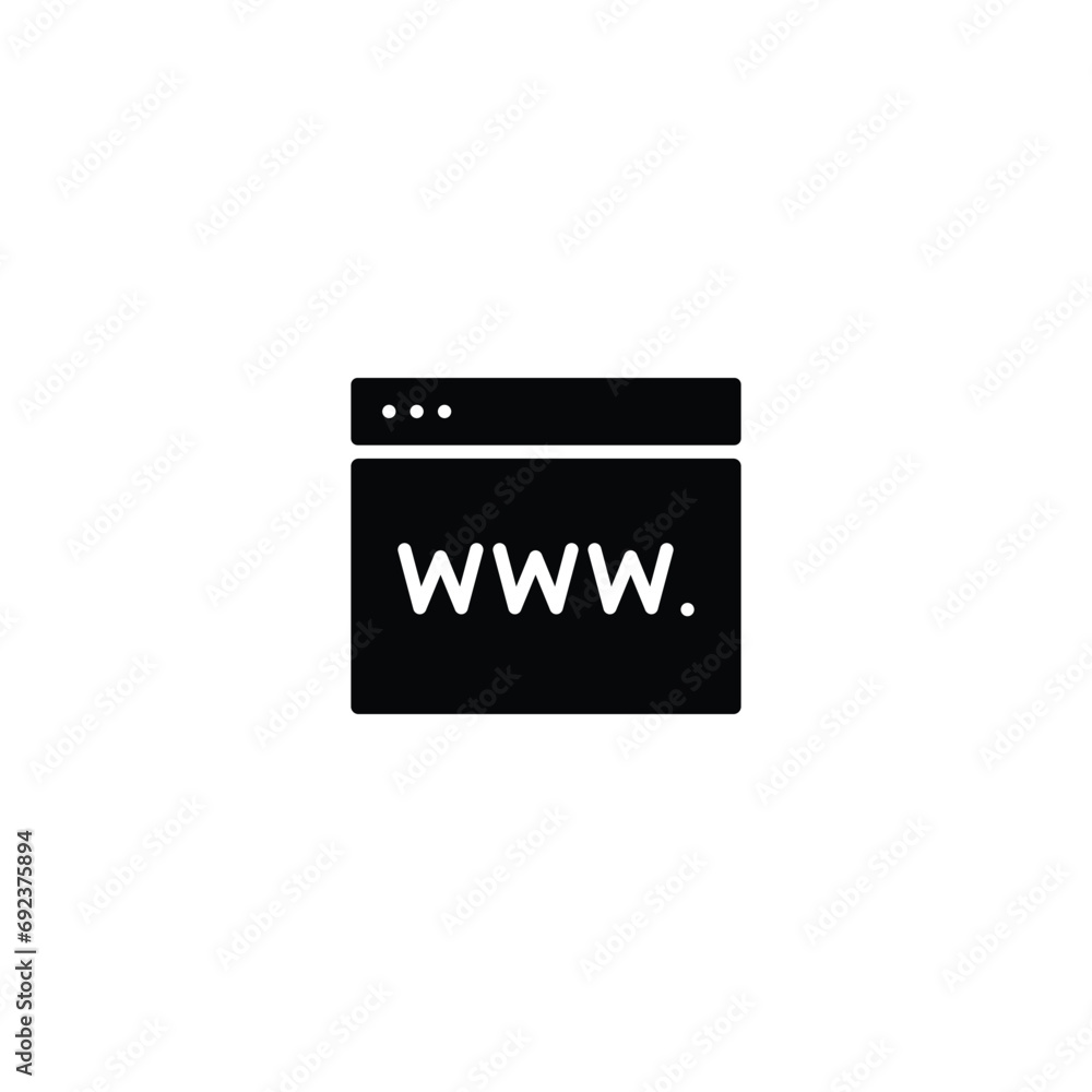 Poster browser icon, web icon, website sign vector for web site computer and mobile app