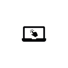 Laptop with Cursor icon vector for web site Computer and mobile app