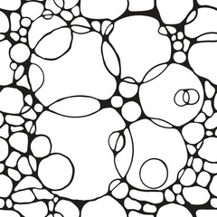 vector seamless pattern with graphic ink bubbles - 692377243