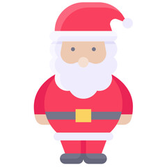 Santa Claus icon, Christmas related vector illustration