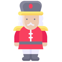 Nutcraker icon, Christmas related vector illustration